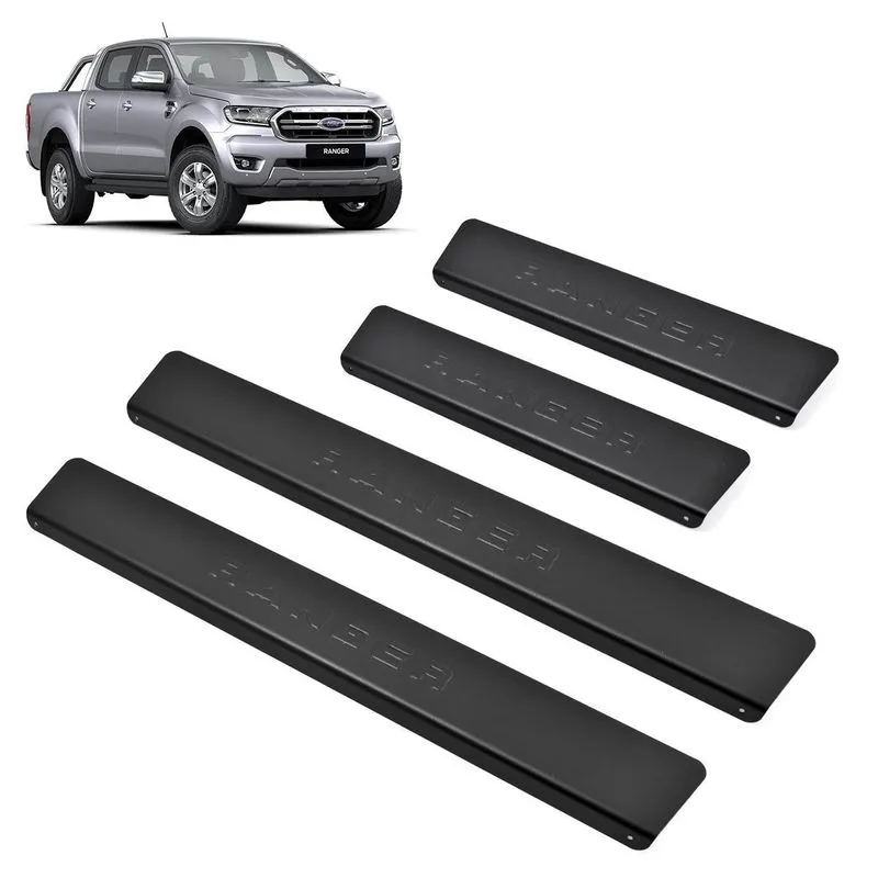 Soleira Aluminio Preta Original Brasikar Ranger Dupla 13-23
