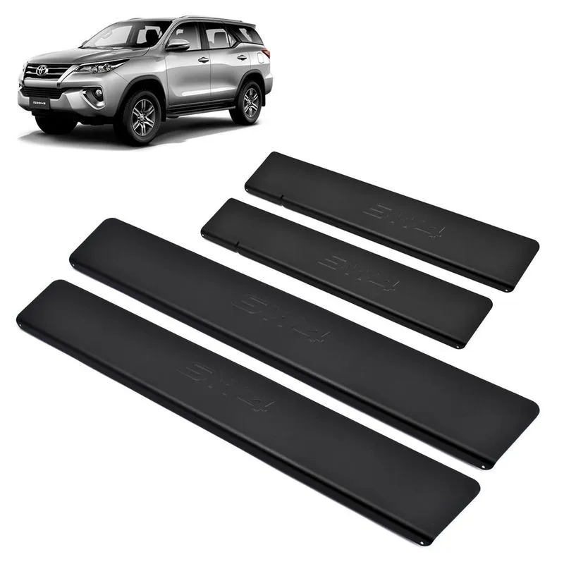 Soleira Aluminio Preta Original Brasikar Hilux Sw4 2018 2019