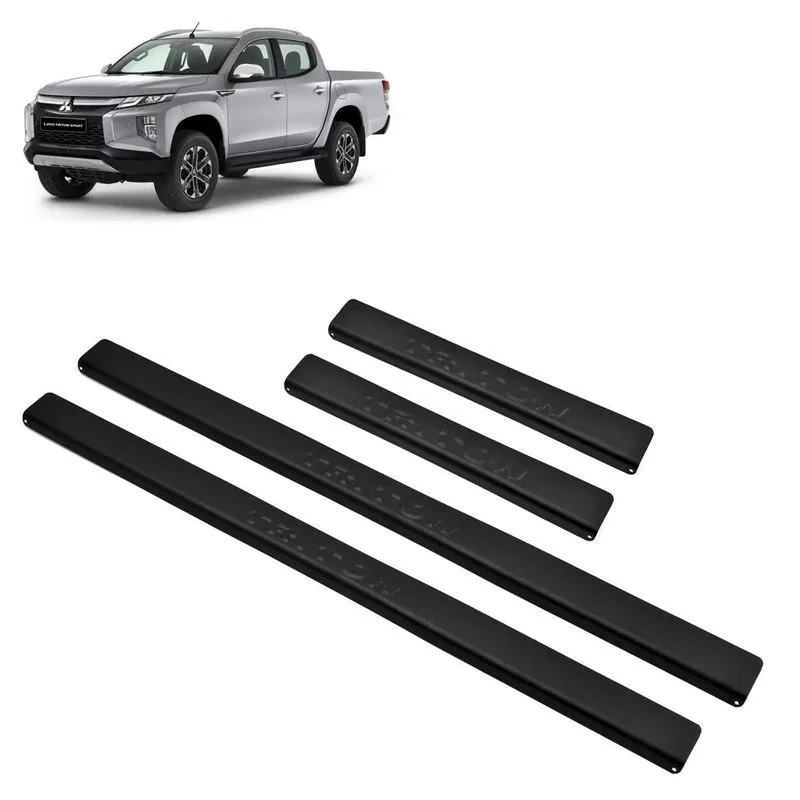 Soleira Aluminio Preta Original Brasikar L200 Triton 2018