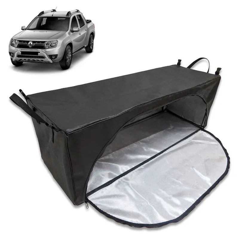 Bolsa Maleiro de Caçamba Preta Vertical Duster Oroch 16-22