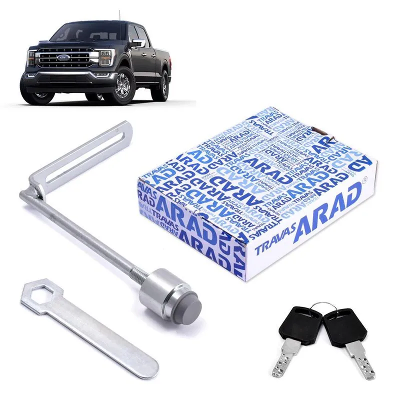 Trava De Estepe Antifurto Ford F150 Aço Cromado