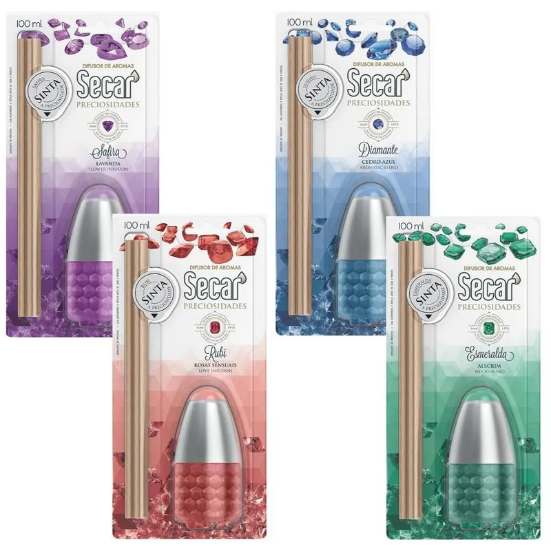 Aromatizador De Ambiente Varetas Preciosidades 4 Peças 100ml