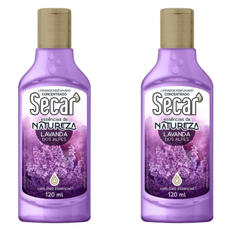 2 Limpador Perfumado Concentrado Fragrâncias 120ml Secar