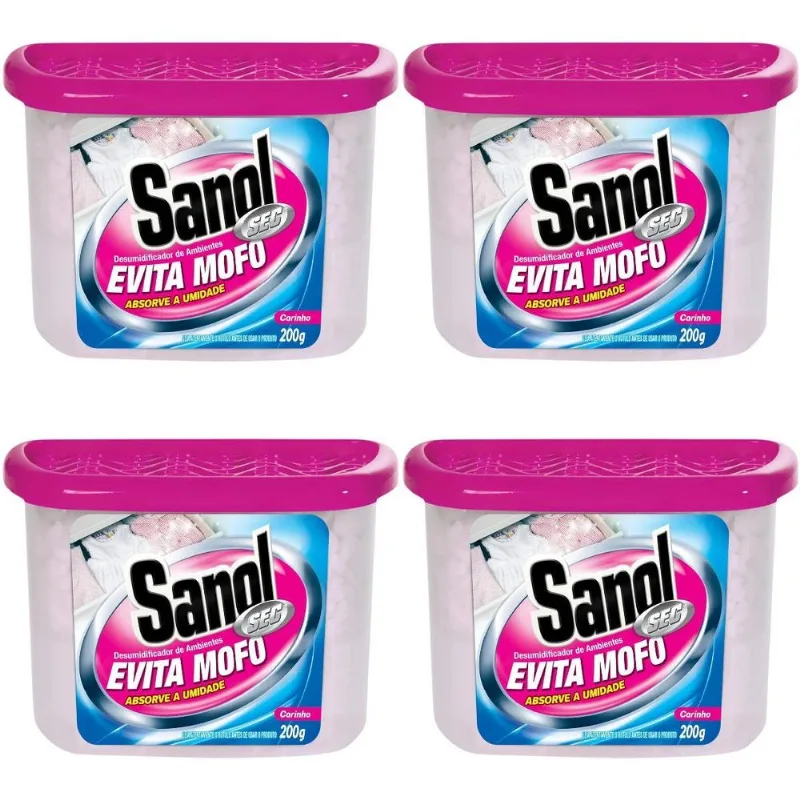 4 Evita Mofo Armário Gavetas Diversas Fragrâncias 200g