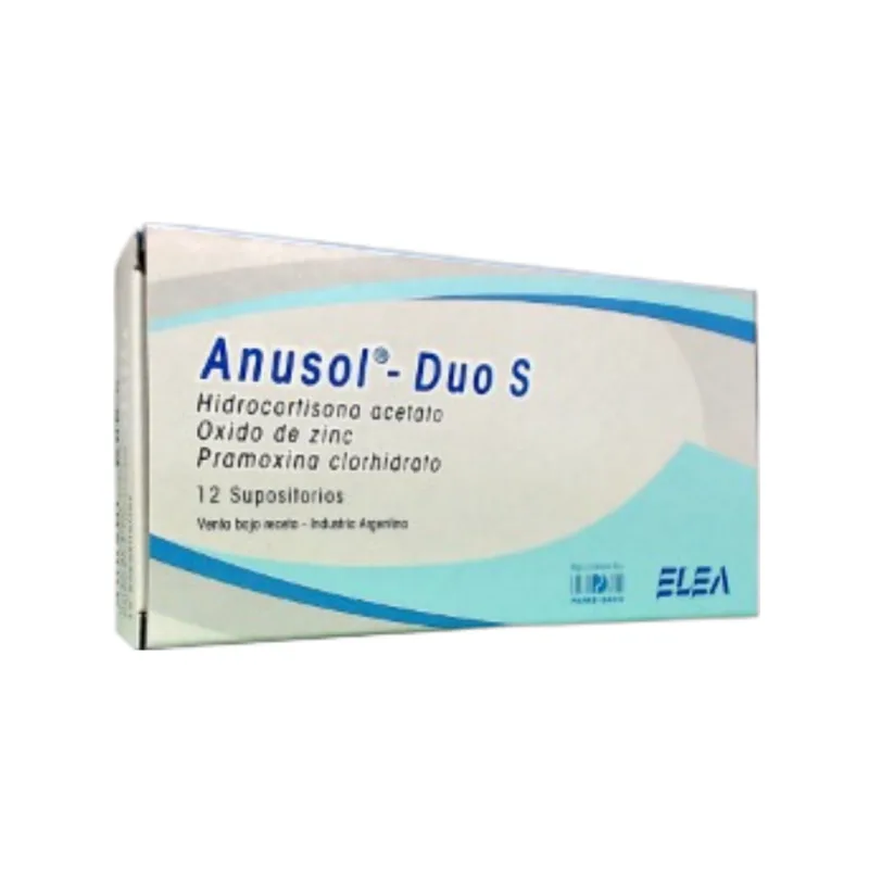 Anusol Dúo Hidrocortisona + Asoc. x 12 Supositorios