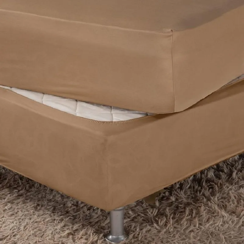 Saia Box Fit King Capa Cama Box Com Elástico Malha 1 Pç Lisa
