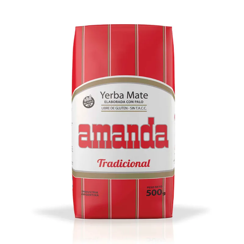 Yerba Mate Tradicional con Palo 500 Grs Amanda