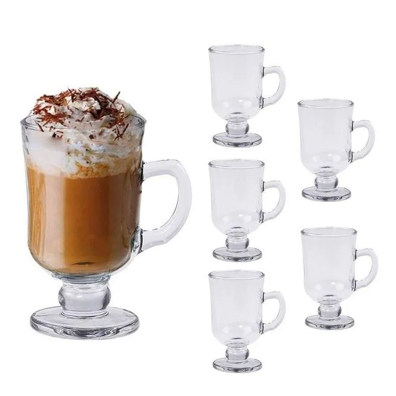 Jogo De Taças Para Cappuccino Taça 114ml Vidro Compatível Com Nespresso E Dolce Gusto Transparente