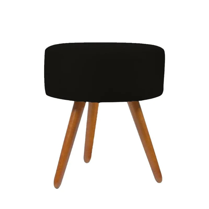 Puff Puf Decorativo Pés Palito Suede Areá Gourmet