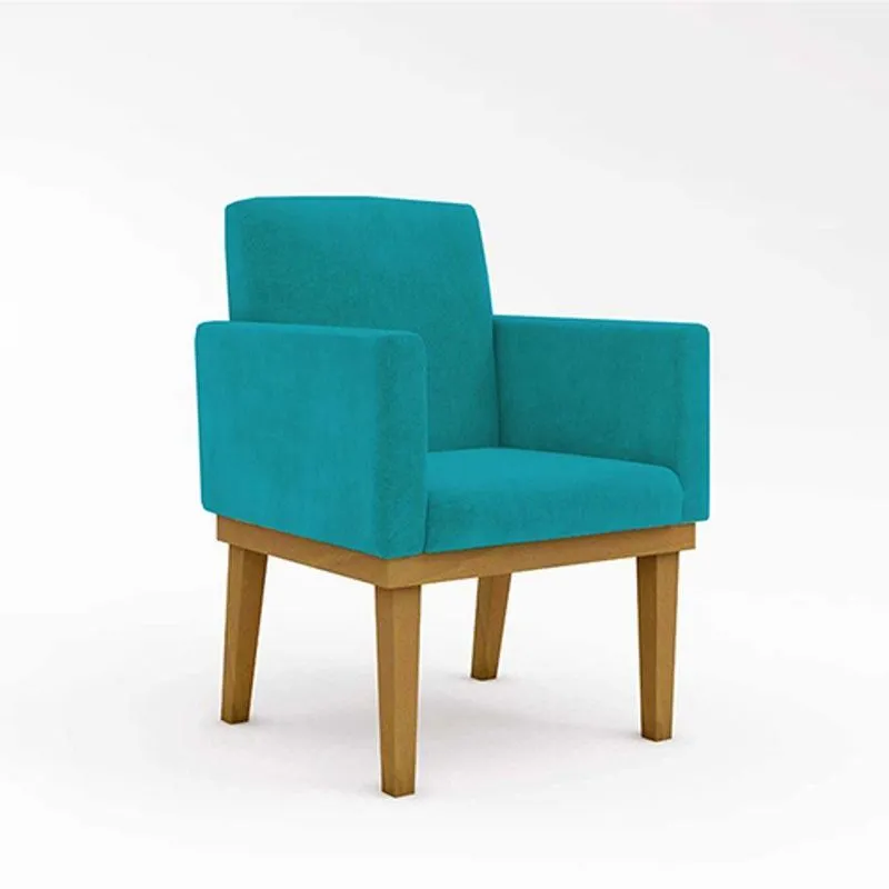 Poltrona Reforçada Penteadeira Quarto Azul Turquesa