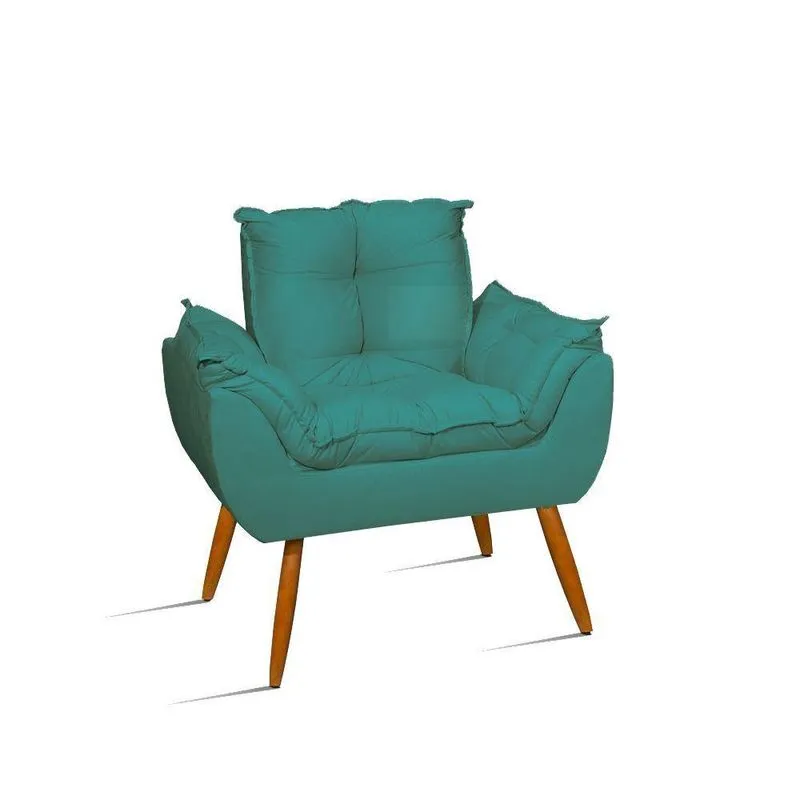 Cadeira Estofada Sala Cozinha - Jl Decor Cor: azul Turquesa