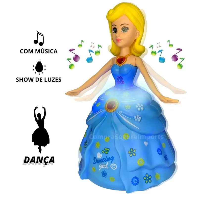 Boneca Musical Dançarina Com Luzes E Música Bate Volta
