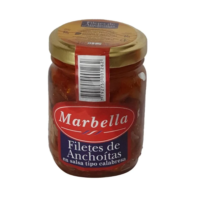 Filet de anchoas Marbella calabresa 90 g.
