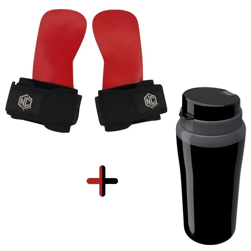 Kit Cross Trainig Hand Grip Nc Extreme + Garrafa Unitermi