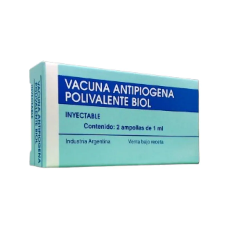 Vacuna Antipiogena Polivalente Biol x 1 ml x 2 Ampolla Inyectable