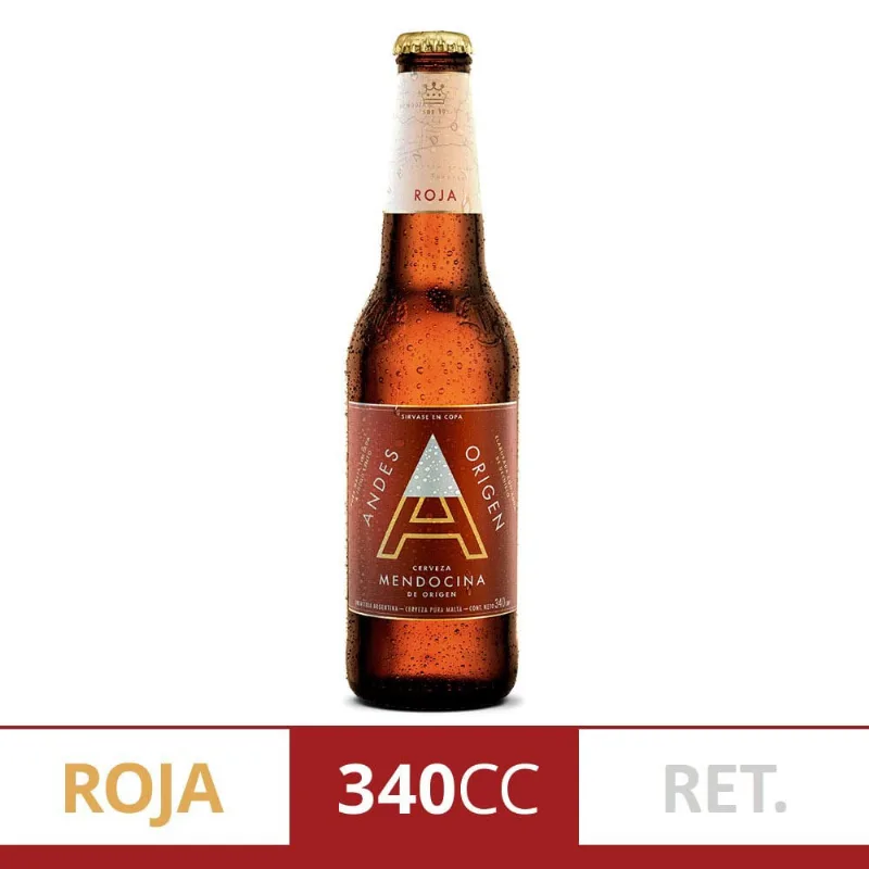 Cerveza Andes Origen Roja Botella Retornable 340mlx1