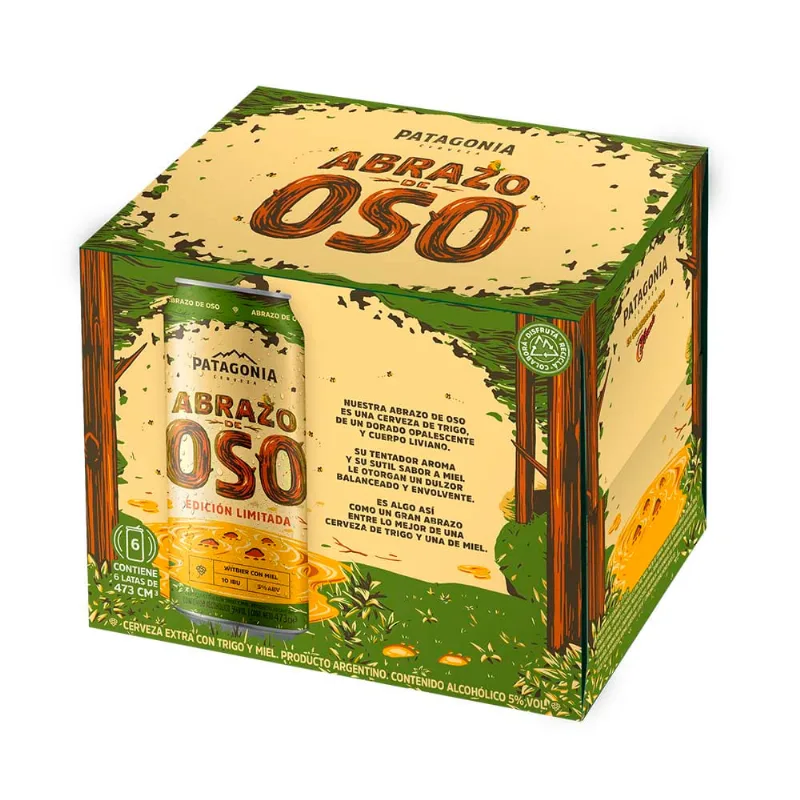 Cerveza Patagonia Abrazo De Oso 473cc 6un