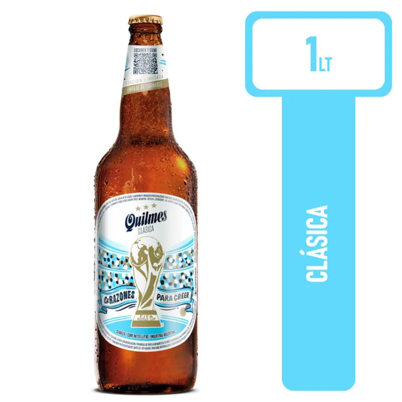 Cerveza Rubia 1 Lts Quilmes Cerveza Quilmes Clasica 1lt Ret