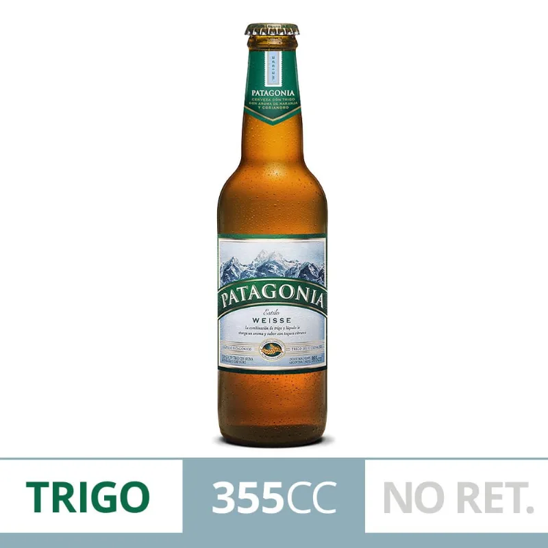 Cerveza Patagonia 355cc No Reto. Cerveza Con Trigo Patagonia Weisse 355 Ml Porrón Descartable
