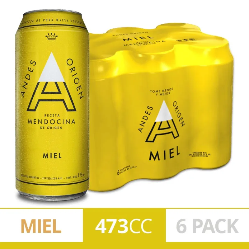 Cerveza Andes Miel 473cc Six Pack