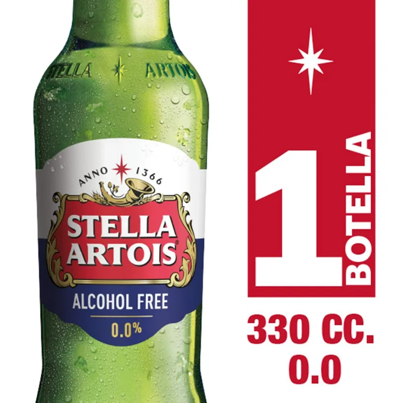 Cerveza Stella Artois Lager Sin Alcohol 330 cc