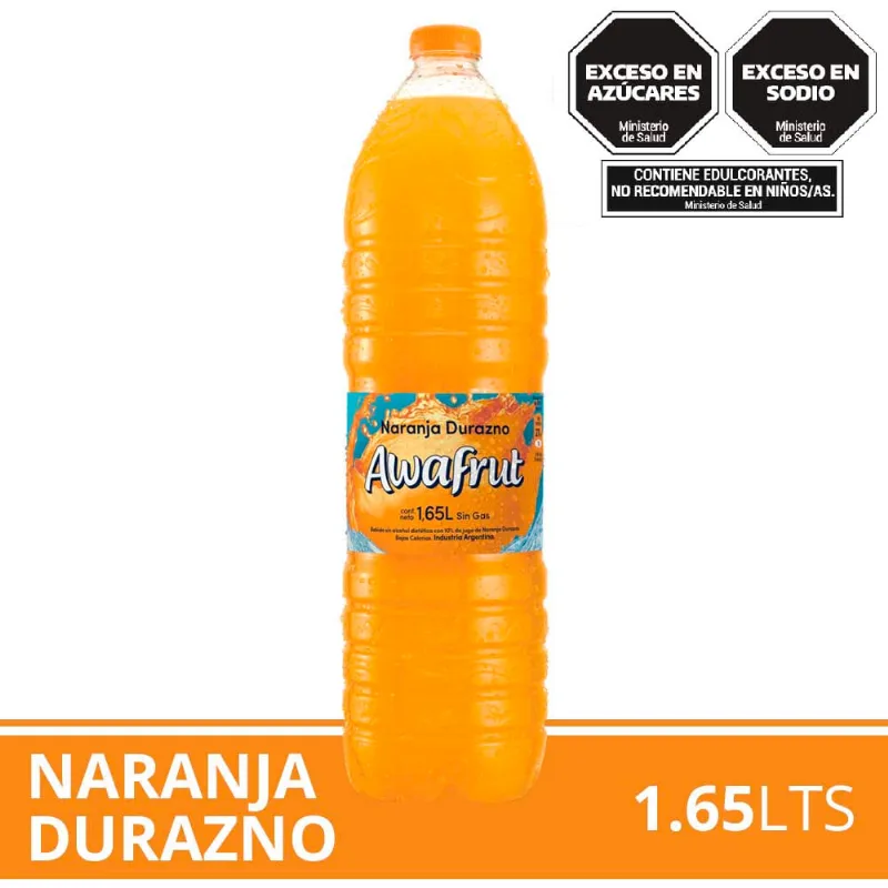 Saborizada Awafrut Naranja Durazn 1.65lt