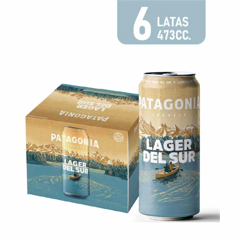 Cerveza Lager del Sur 473 Cc x 6 Un Patagonia