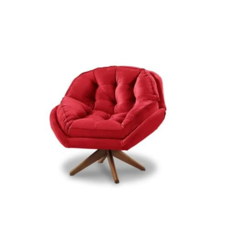 Poltrona Califórnia Com Base Giratória Suede