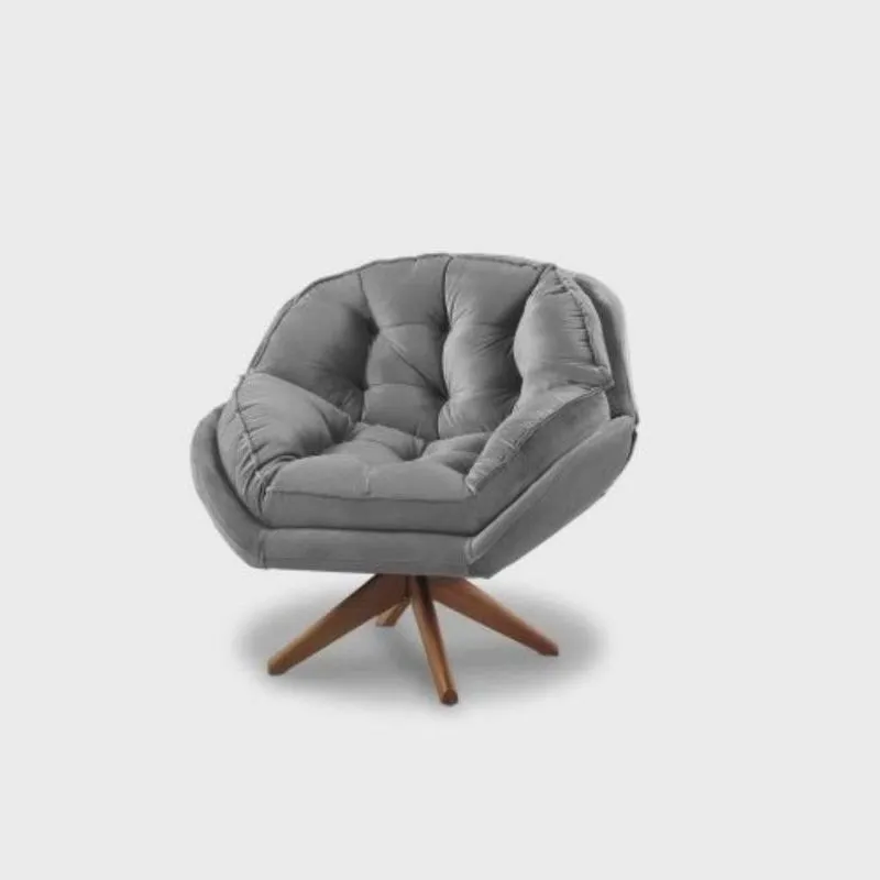 Poltrona Verona Com Base Giratória Suede