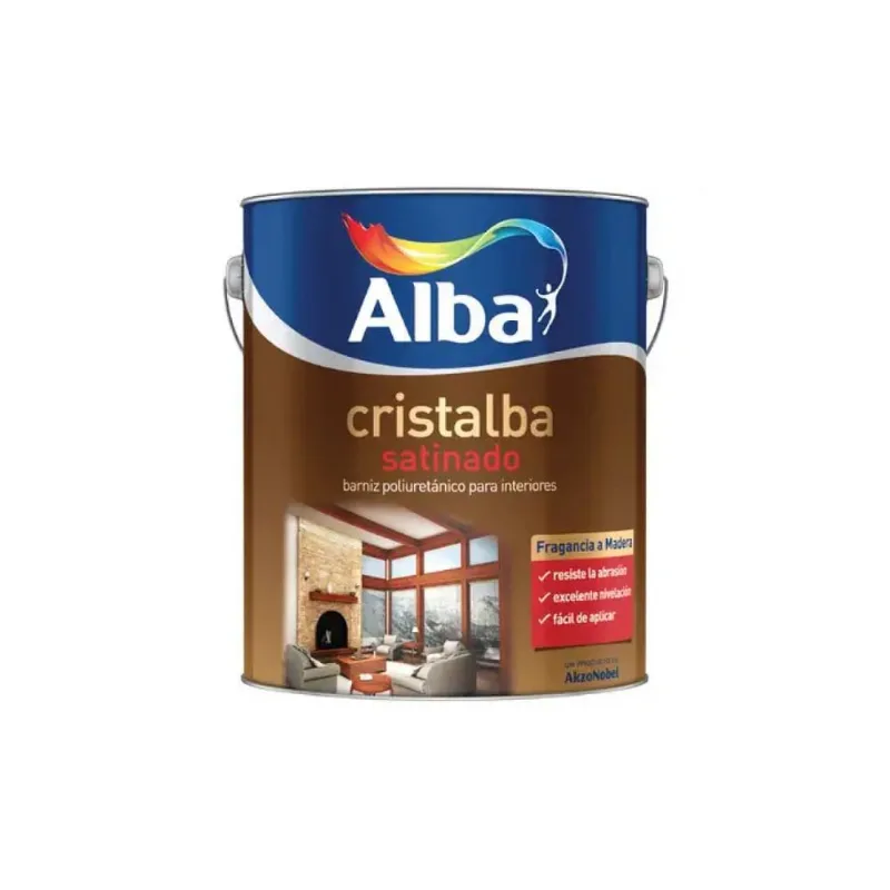 Cristalba barniz poliuretánico interior satinado 4 L