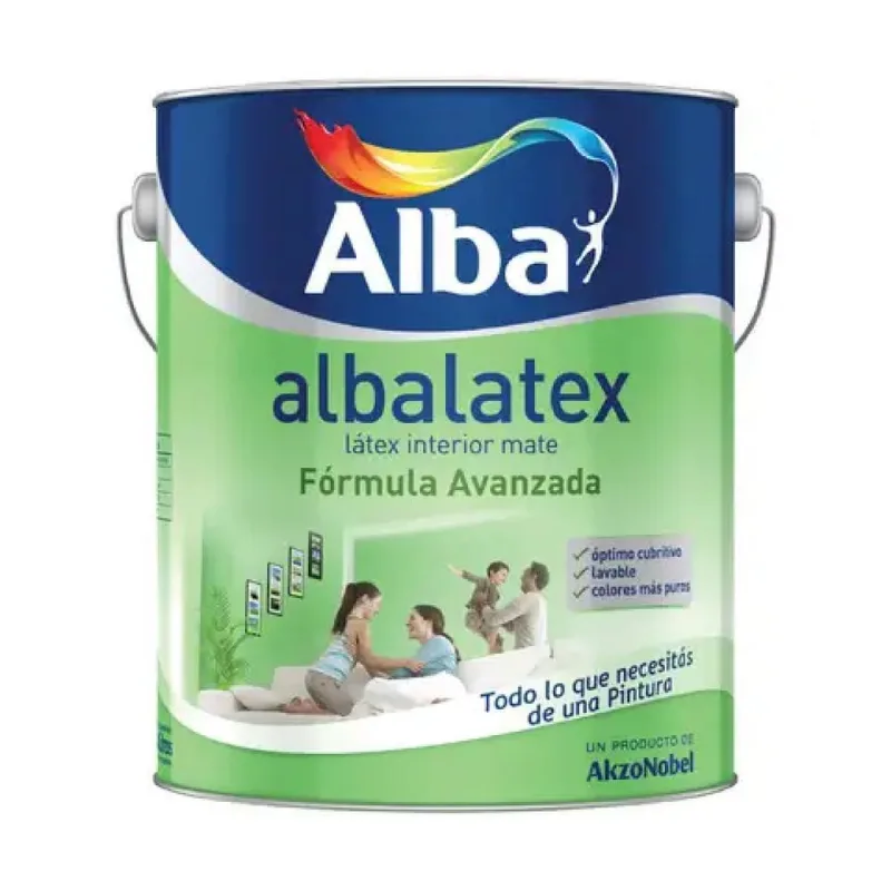 Pintura látex interior Albalátex blanco mate 1 L