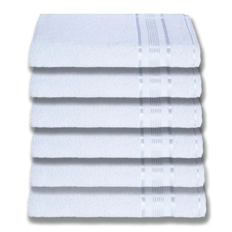 6 Toalhas Super Gigante Grossa 80x180 Indian Soft Beka Branco