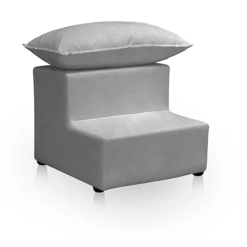 Escada Escadinha 2 Degraus Para Maca Estetica Com Almofada Escadinha Estetica Escada Suede Cinza