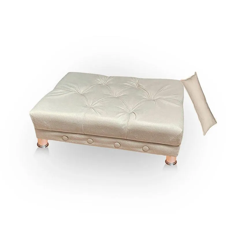 Cama Para Cachorro Caminha Pet Gato Cachorro Confortavel Resistente Sofazinho Raquel Suede Bege
