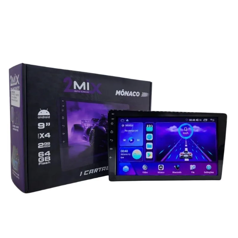 Cartablet 9'' Android Quadcore Qled 2Gb Ram 64Gb Flash 2Mix