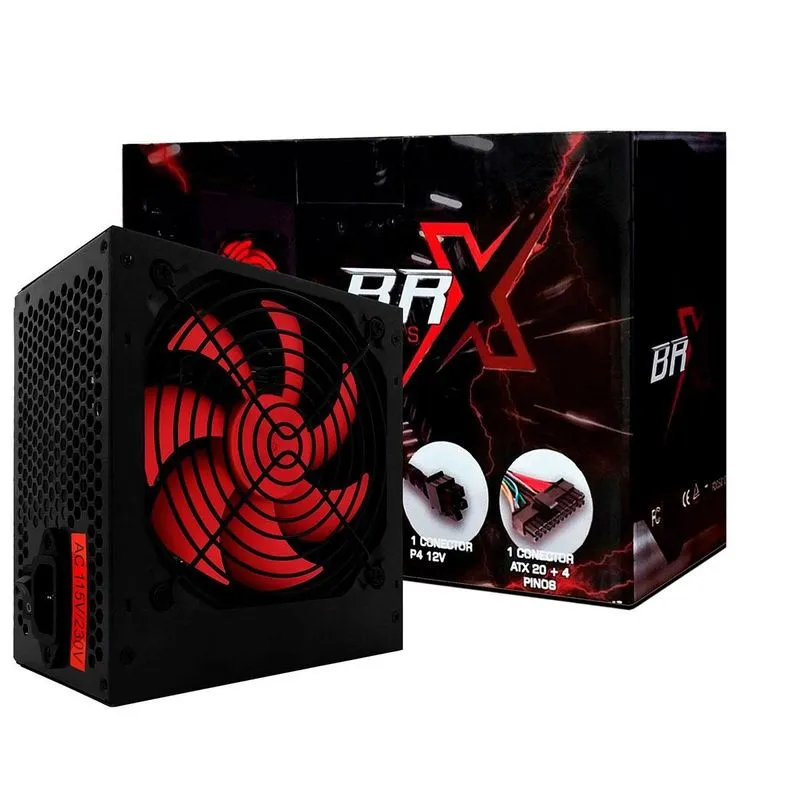 Fonte Atx Brx B-s550w, 550w, Cooler 120mm, Bivolt Automático