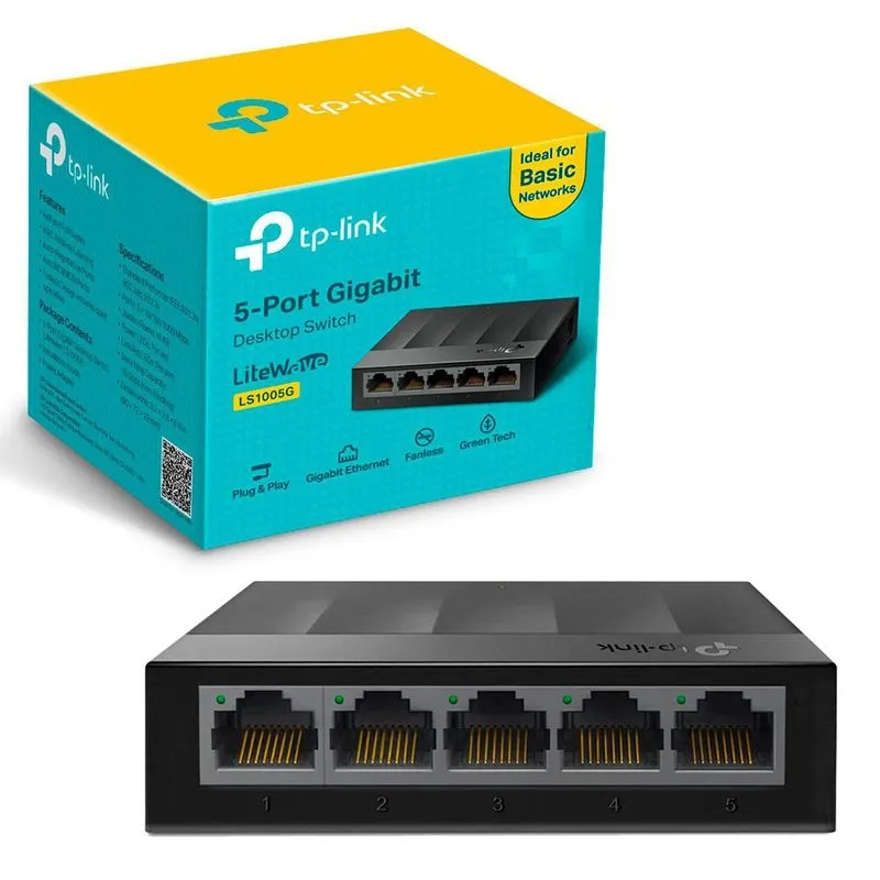 Switch Gigabit Tp-link Litewave Ls1005g, 5 Portas