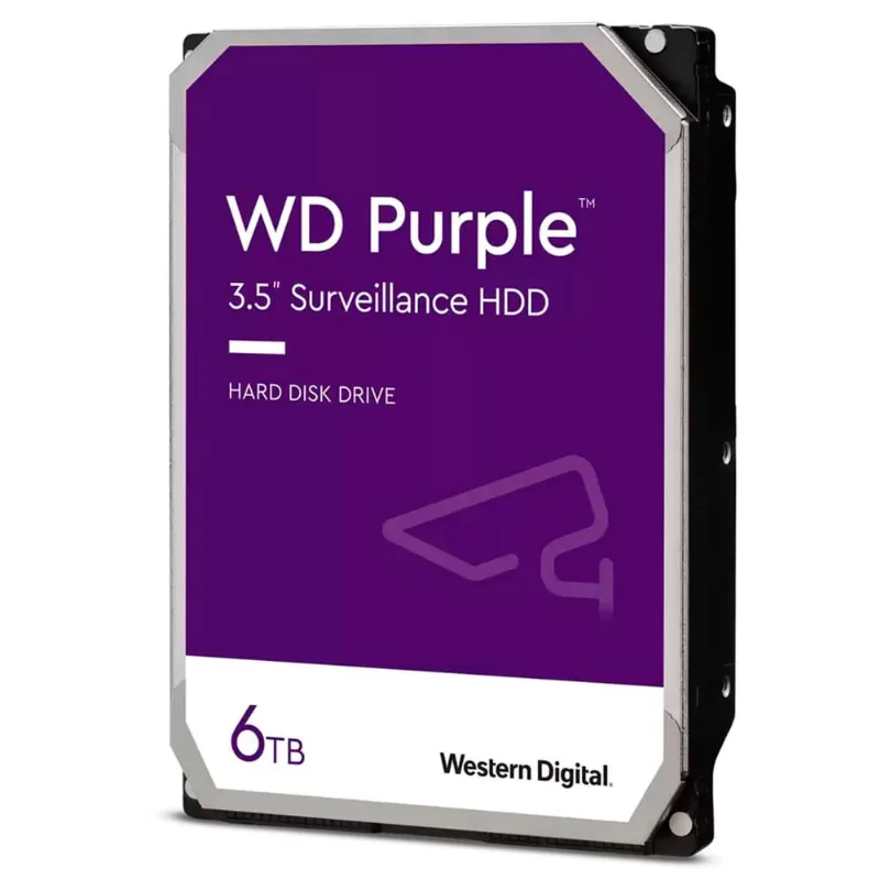 HD 6TB Western Digital Purple Surveillance, sata iii 6Gb/s, Cache 256MB, 3.5 - WD64PURZ