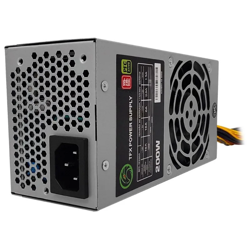 Fonte 200W Tfx Slim Brazil Pc, Bivolt Automático, Oem