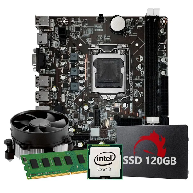Kit Upgrade Intel Core I3 2 Geração, 4Gb Ram, Ssd 120Gb,