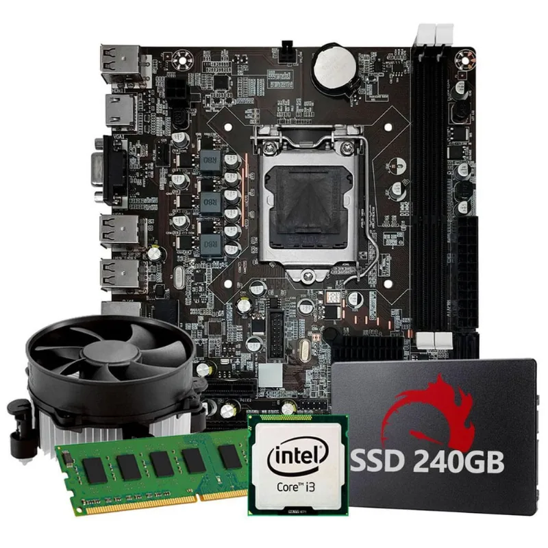 Kit Upgrade Intel Core I3 3 Geração, 8Gb Ram, Ssd 240Gb,