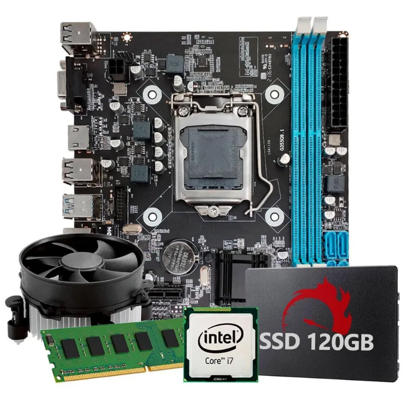 Kit Upgrade Intel Core I7 4 Geração, 4Gb Ram, Ssd 120Gb,