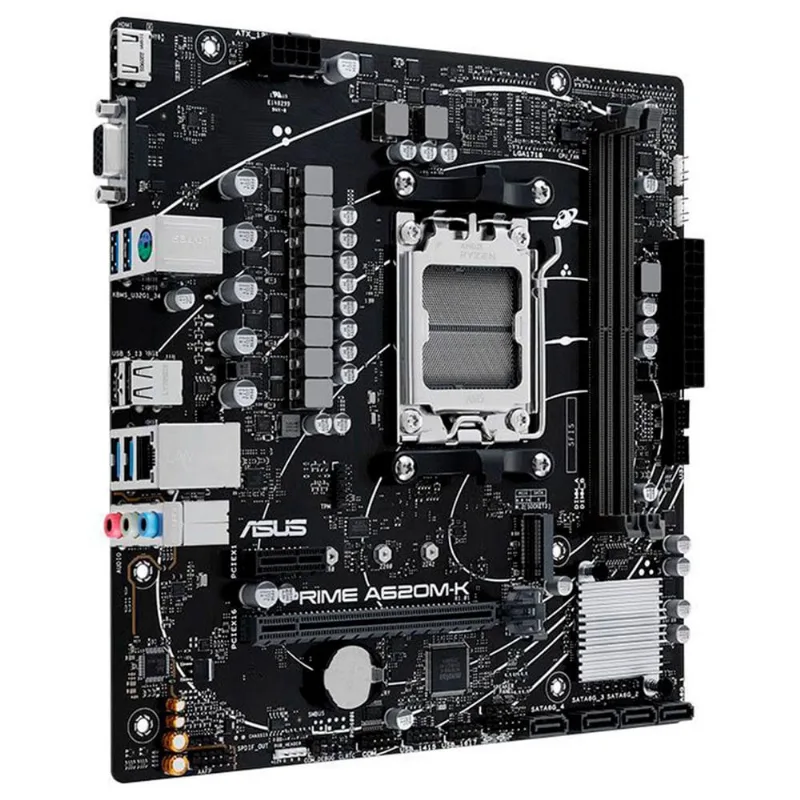 Placa Mãe Asus Prime A620M-K, Am5, Ddr5, Micro Atx