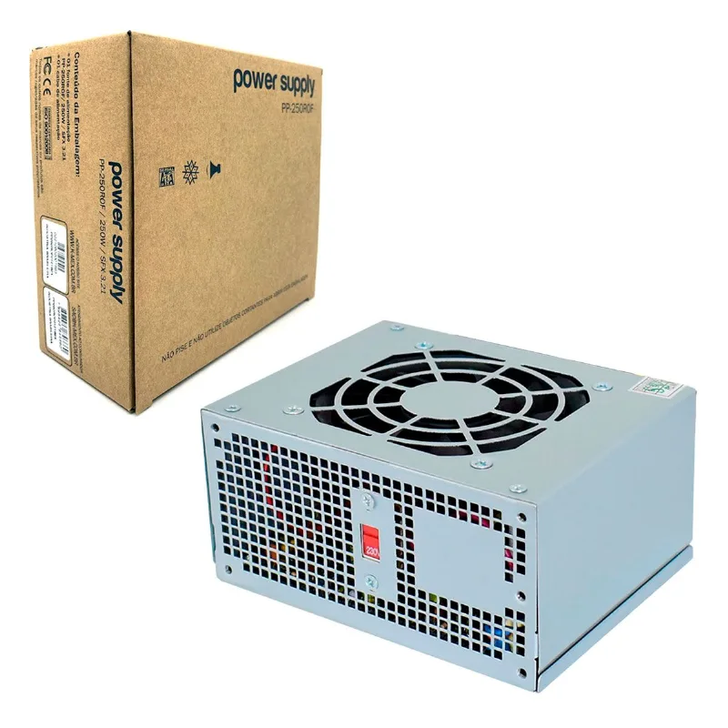 Fonte Sfx K-mex Pp-250rof, 250w Real, Bivolt Manual - Pp250rof0121b2x