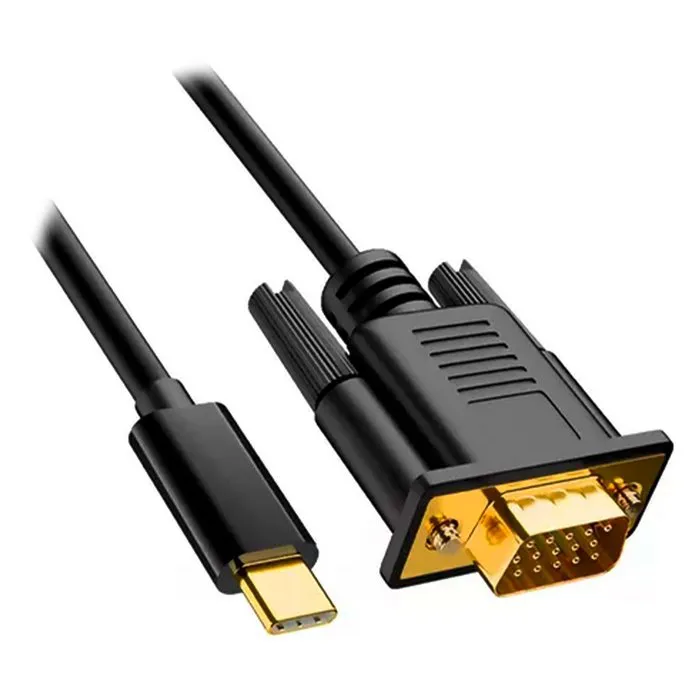 Cabo Conversor, Comtac, USB -C x VGA, 1,8mt, Preto - 20119446 - Primex - Distribuição de Produtos de Tecnologia para Empresas