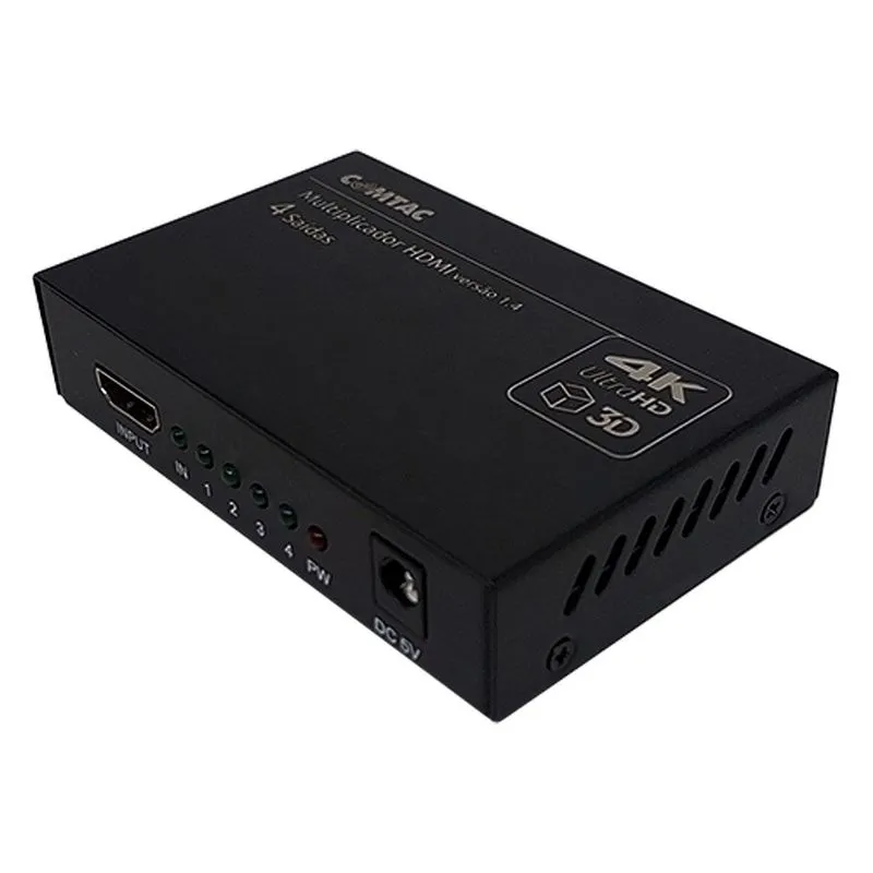 Multiplicador Video Hdmi, 4 Portas,4k/2k/3d, Comtac 22129378