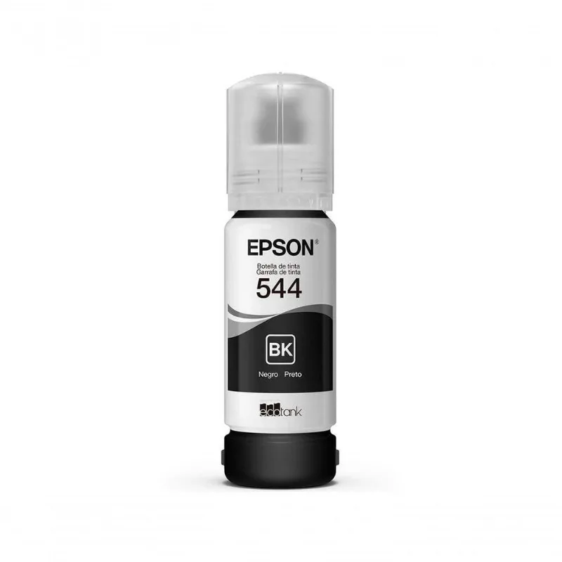 Refil De Tinta Epson T544 Preto 65ml Para Impressoras L3110 - L3150 - L5190 - T544120