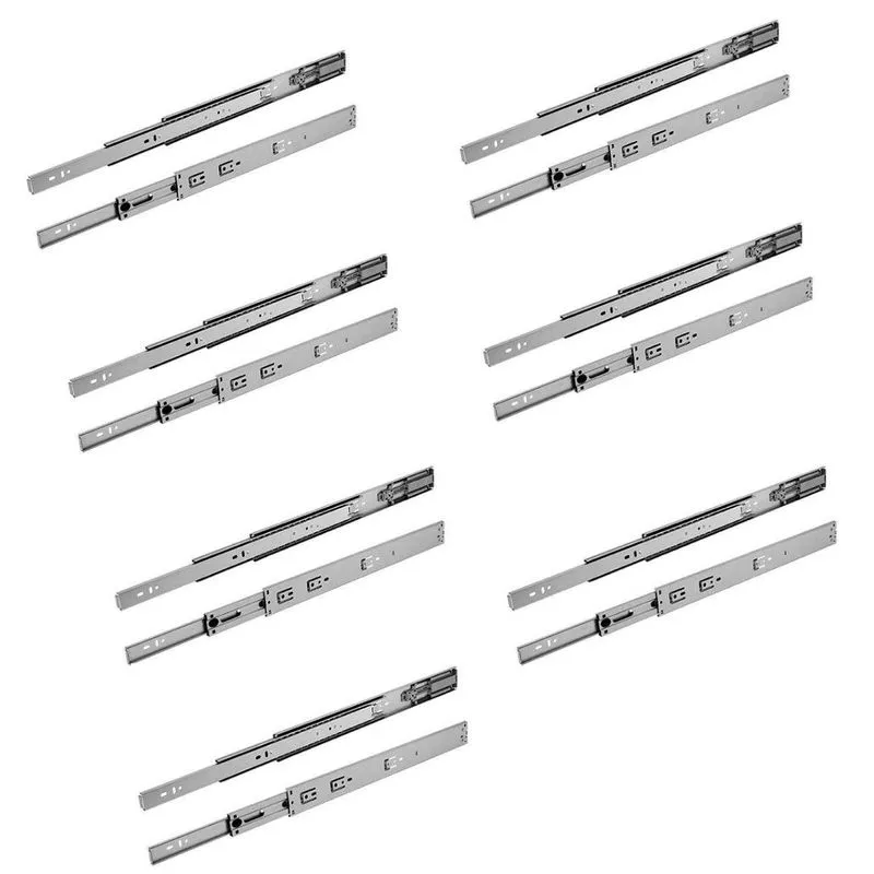 14 Corrediças Telescópica 35cm Gaveta Trilho Zincada 7 Pares