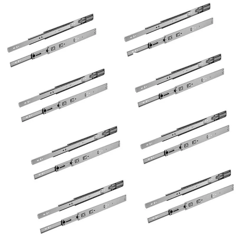 16 Corrediças Telescópica 30cm Gaveta Trilho Zincada 8 Pares
