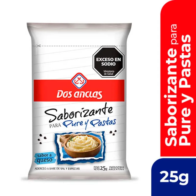 Saborizante para Puré y Pastas sabor a Queso 25 Grs Dos Anclas